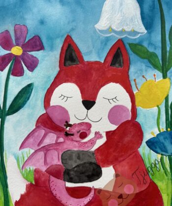 Sally og Lilje - postkort